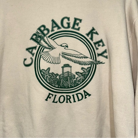 Vintage Lee Heavyweight Cabbage Key Florida Tan + Green Graphic Crewneck Size: L - Picture 4 of 16